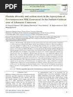 Floristic Diversity and Carbon Stock in The Agrosystem of Perseaamericana Mill (Lauraceae) in The Sudano-Guinean Zone of Adamawa Cameroon