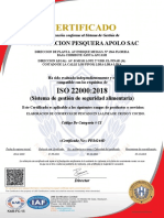Iso22000-2018-Corporacion Pesquera Apolo Sac