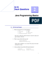 Solutions To Quick Check Questions: Java Programming Basics