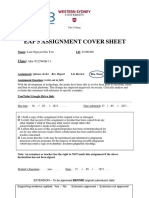 Eap 5 Assignment Cover Sheet: Class