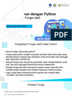 Pemrograman Python Fungsi (Def)