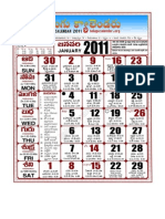 Telugu Calendar 2011