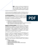 Sindromes Geriatrico, Invalidante y No Invalidante y Ejemplos