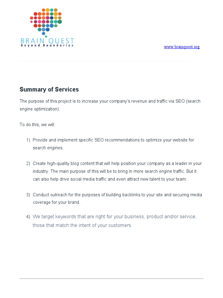 Seo Proposal Template PDF