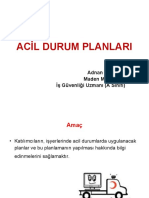 Acil Durum Planlari: Adnan ÖZKAYA Maden Mühendisi İş Güvenliği Uzmanı (A Sınıfı)