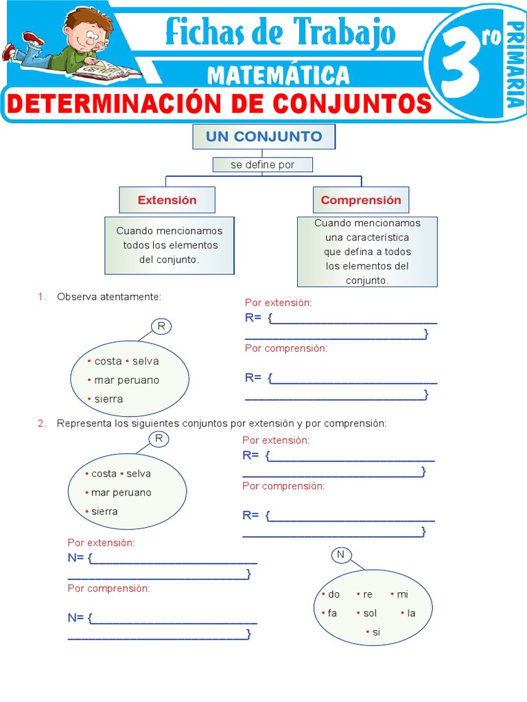 Determinacion de Conjuntos para Tercer Grado de Primaria | PDF
