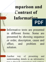 Comparison and Contrast of Information