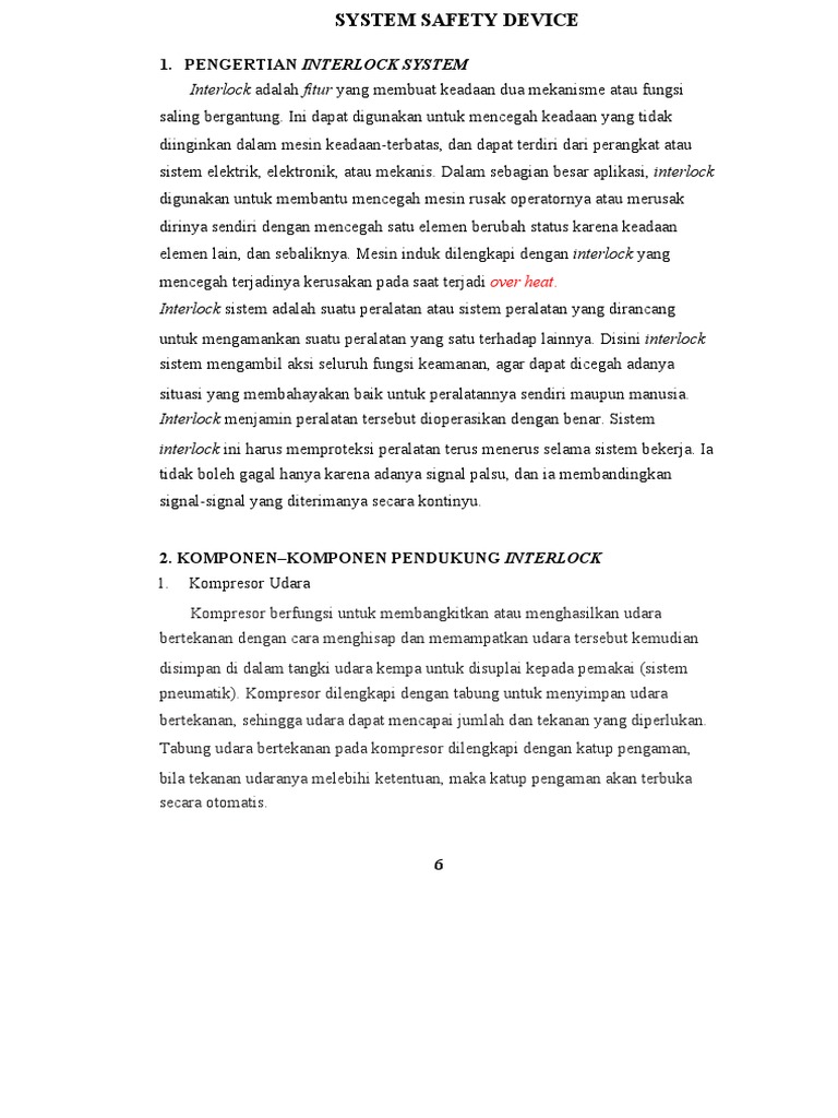 Komponen Safety Device Mesin Kapal | PDF