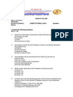 Constitution Law II Exam Paper A