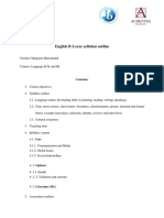 English B 2-Year Syllabus Outline: Contents