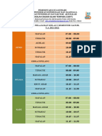 JADWAL Mapel Kelas 1