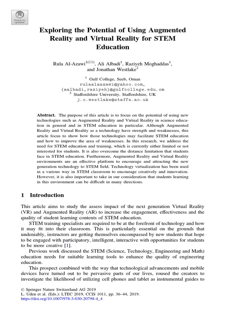Exploring The Potential of Using Au | PDF | Augmented Reality | Virtual ...