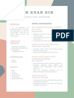 Tan Xuan Xin's Resume