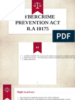 Cybercrime Prevention Act R.A 10175