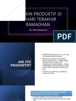 Semakin Produktif Di 10 Hari Terakhir Ramadhan