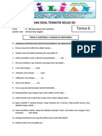 Soal Isian Singkat Tema 6 Kelas 2 SD Dan Kunci Jawaban - WWW - Bimbelbrilian.