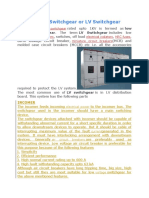 Low Voltage Switchgear or LV Switchgear