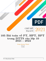 105 Bai Toan PT HPT BPT Trong de Thi Vao 10 Mon Toan Nam Hoc 2021 2022