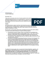 Progressive Conservative Party of Ontario Letter