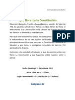 Que Florezca La Constitución: Indignados SV