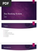 Bus Booking System: BY Viswavasu 21MSRCI028