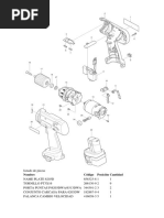 Despiece Taladro Makita 6203D