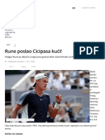 Rune Poslao Cicipasa Kući! - Vesti - Roland Garros 2022 - Sport