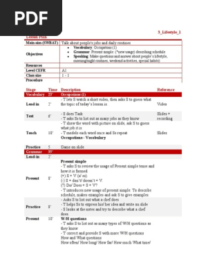 Elementary Lesson Plan