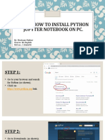 Title: How To Install Python Jupyter Notebook On PC.: By: Muskaan Mathur Course: BA English Roll No.: 21bahe06