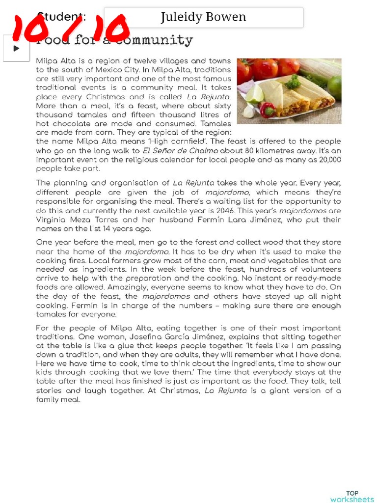 Food For A Community | PDF