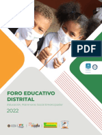Foro Educativo Distrital 2022: Educación como patrimonio social emancipador