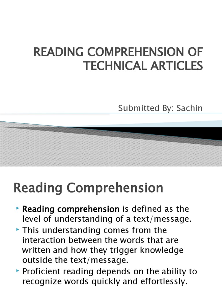 Mastering Technical Reading Comprehension | PDF | Reading Comprehension ...