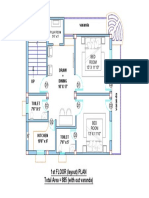 1st FLOOR (Layout) PLAN Total Area 885 (With Out Varanda)