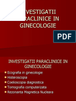 INVESTIGATII PARACLINICE IN GINECOLOGIE