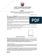 Declaración jurada de no deuda reparación civil