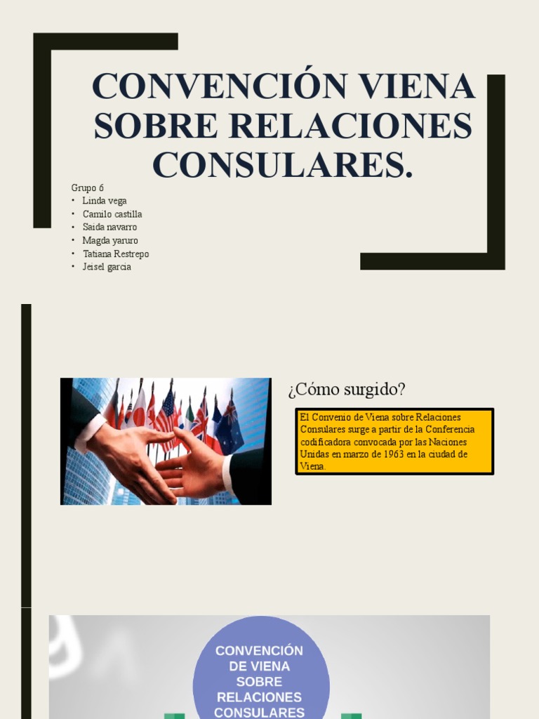 Convención Viena Sobre Relaciones Consulares PDF Ley Pública Gobierno