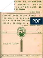 Jenny, Bingham, Padilla-Saravia. 1953. El Contenido de Nitrógeno y Materia Orgánica en Los Suelos Ecuatoriales de Colombia