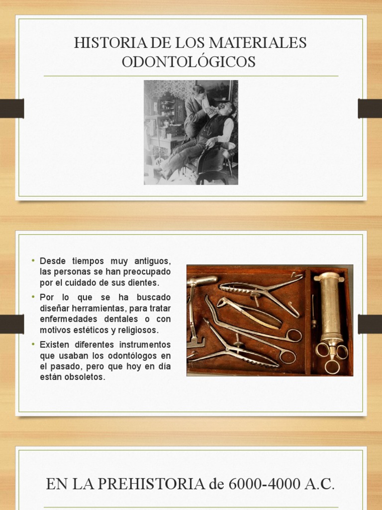 Historia de Los Materiales Odontologicos PDF