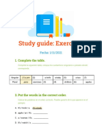 Study Guide 1 - Nouns