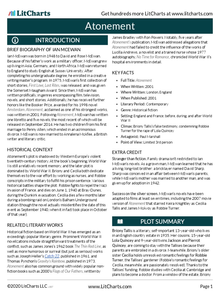 Atonement LitChart | PDF, image size:768x1024