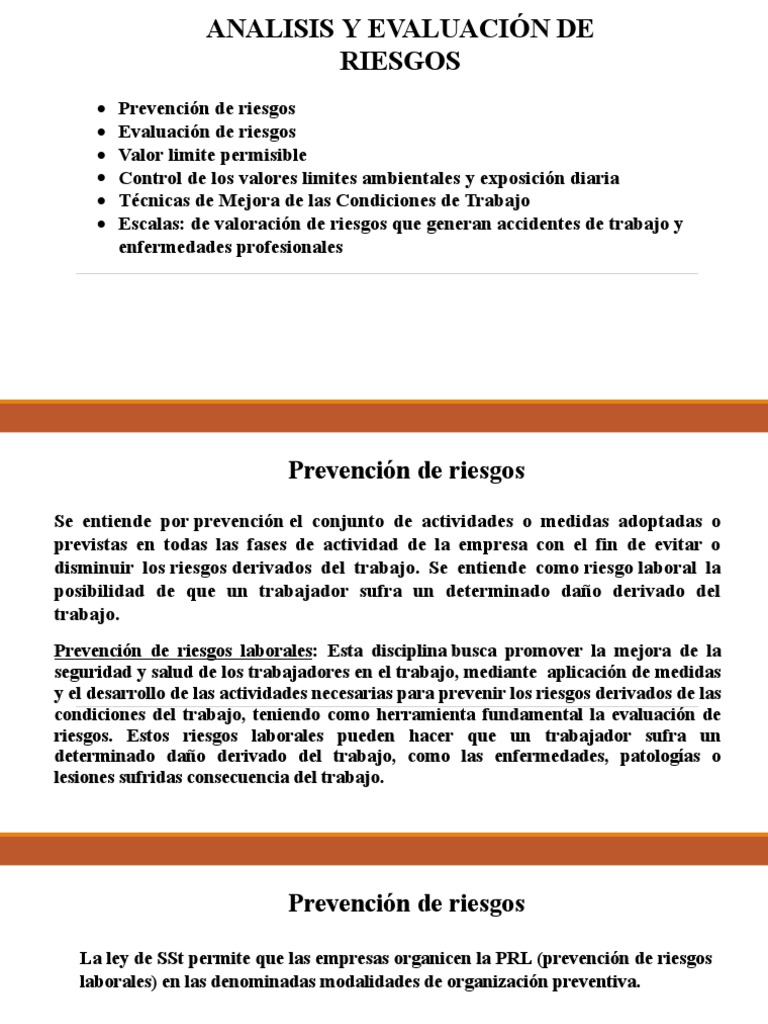 Gestión de Riesgos Laborales | PDF | Evaluación | Seguridad y salud ...