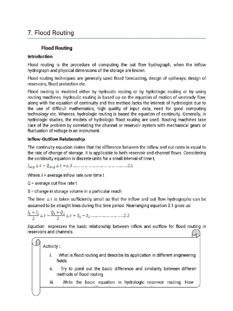 7.flood Routing | PDF