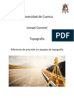 Diferencia de precisión entre equipos topográficos