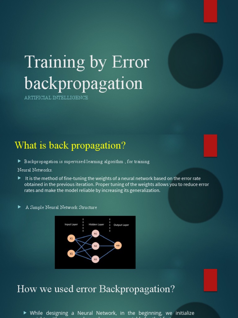 Backpropagation in Neural Networks | PDF | Artificial Neural Network ...