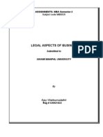 Legal Aspects of Bussiness-MB0035