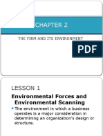 CHAPTER 2 THE FIRM AND ITS ENVIRONMENT ORG. AND MGT.