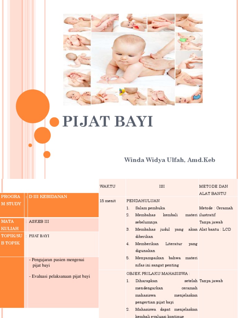 Pijat Bayi Video | PDF