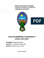 Plan de Desarrollo Económico y Social 2021