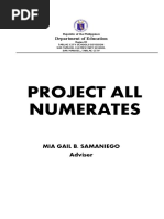 Project All Numerates: Mia Gail B. Samaniego Adviser