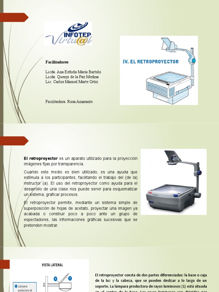 Uso y ventajas del retroproyector | PDF | Radiación electromagnética ...